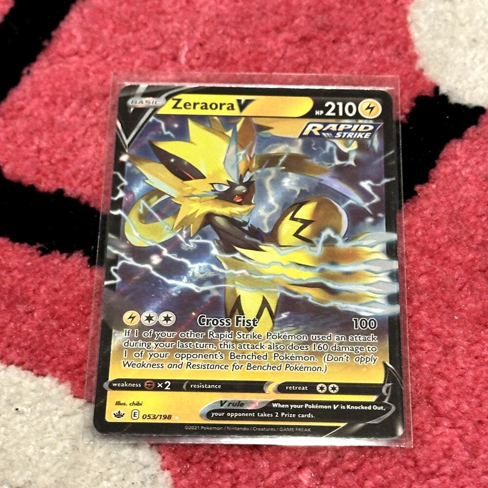 Zeraora V #53 – Pokémon Chilling Reign – Full Art Holo – As Pictured